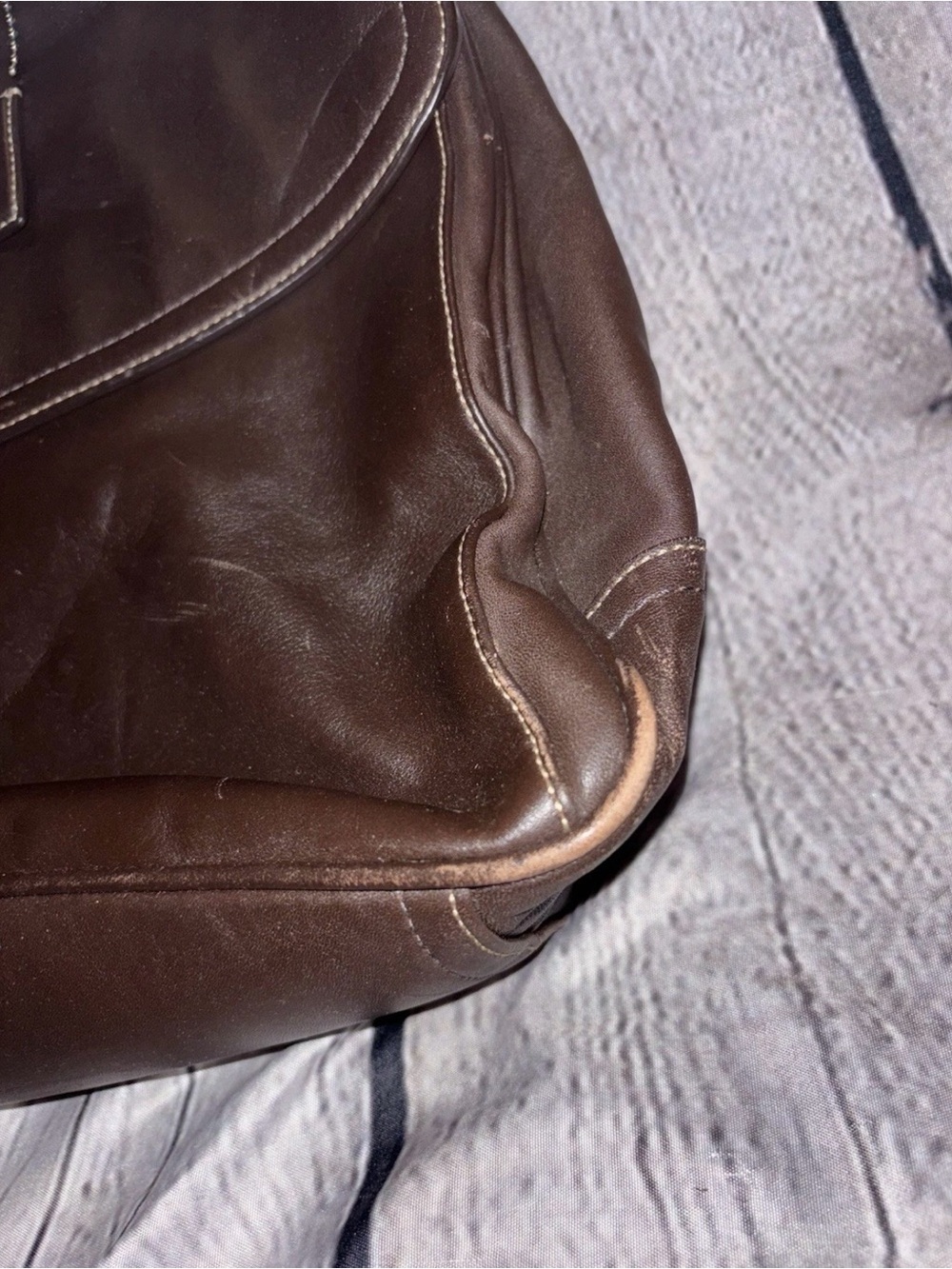 Vintage Coach Brown Leather Briefcase Messenger Bag Large Snap Handle Rare - Picture 4 of 11